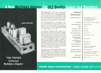 Fisher MPX-200 - Brochure